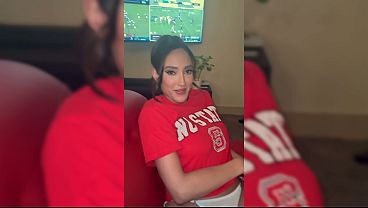 thumb brunette latin college girl watches the game while i take her tight pussy chloe amour