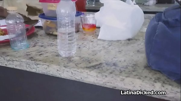 Messy and perky Latina room mate fucked