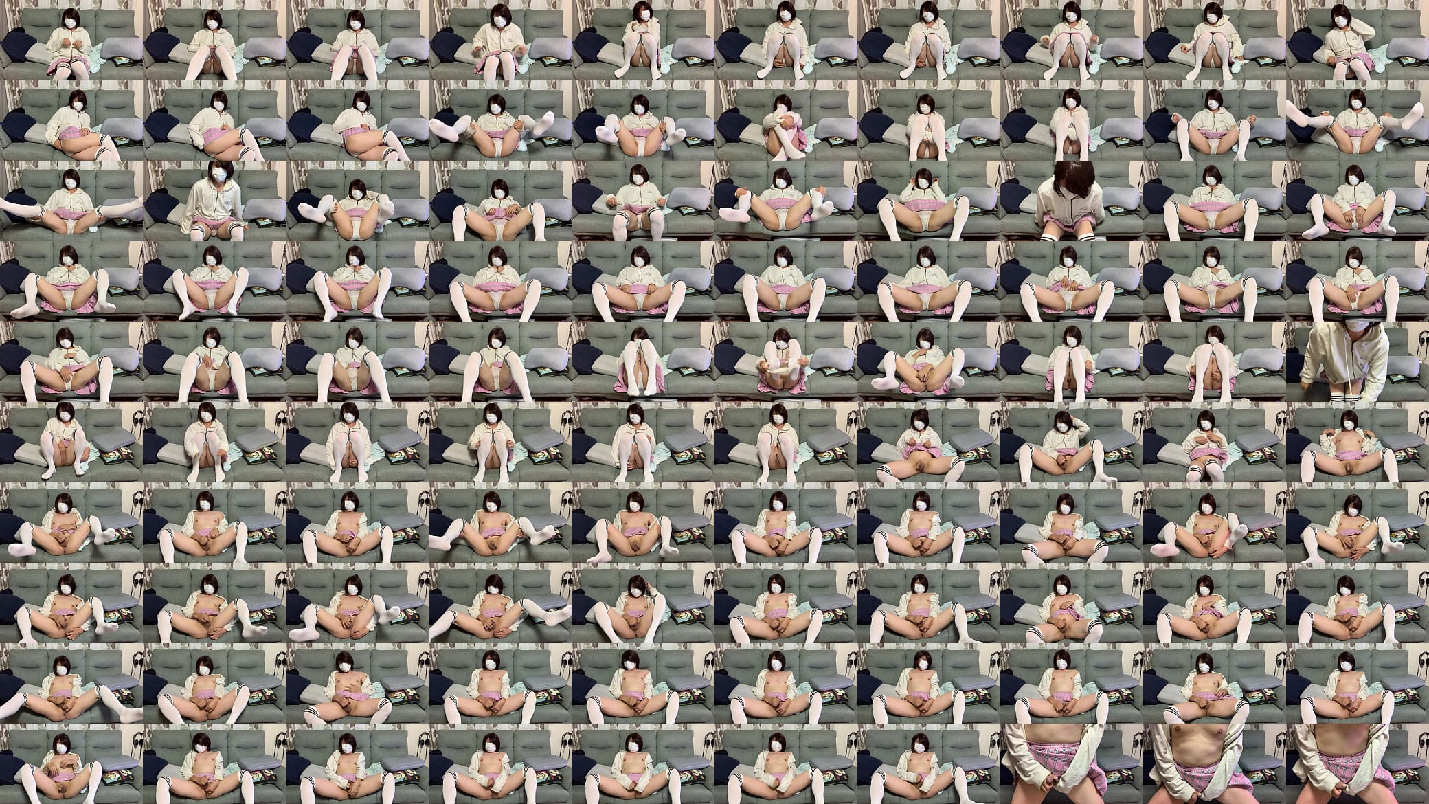女装子まゆちゃんがソファに座って大股開いてパンツ見せからパンツ脱いでアナルを指で刺激しながらオナニー射精 预览图
