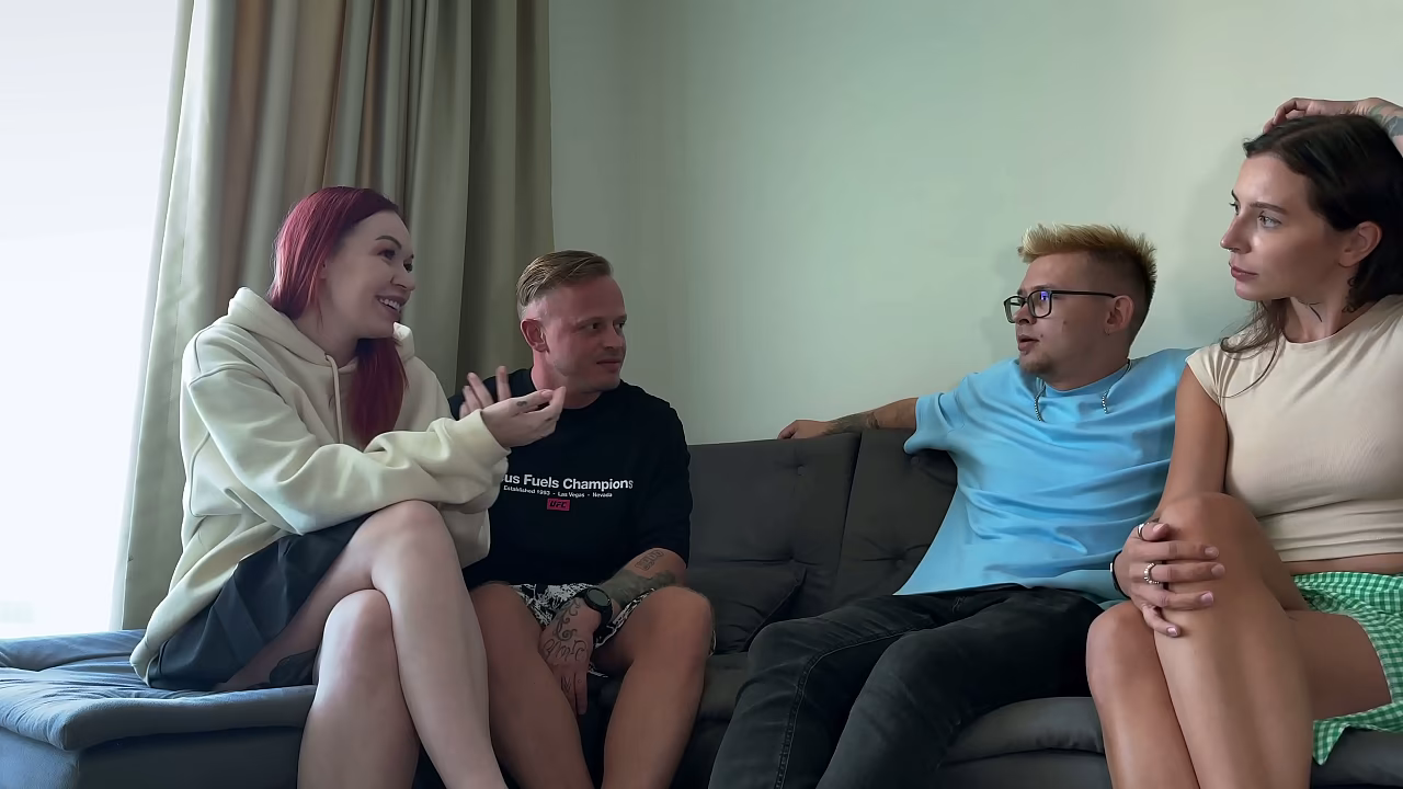 Couple Came Over Curious, We Replaced Wives And Fucked Them Senseless