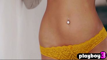Petite brunette girl passion posing before curly girl Lucy M stripteased
