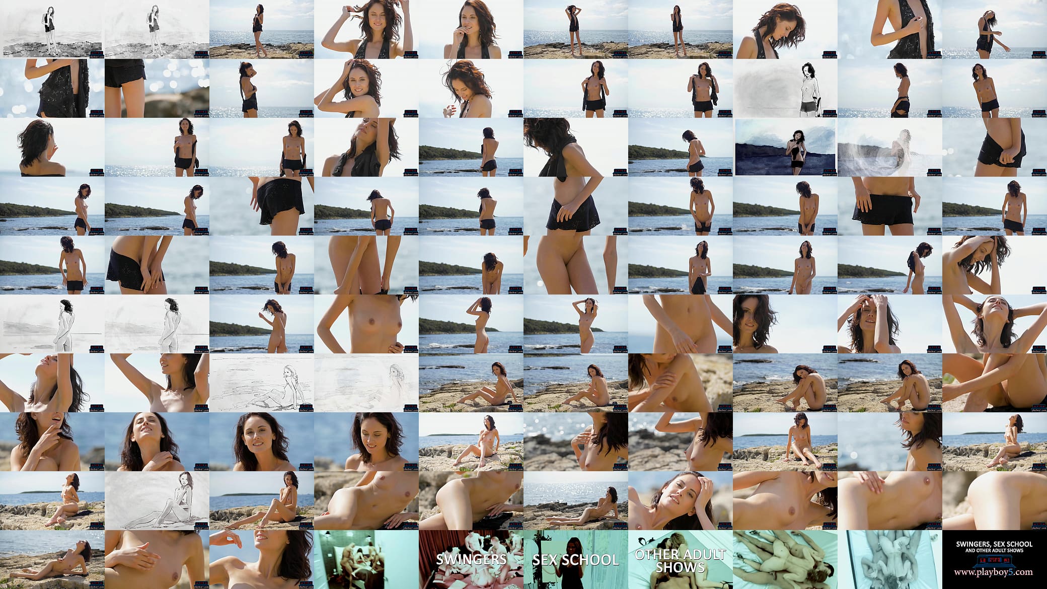 Petite Russian model Sade Mare hot outdoor striptease 预览图