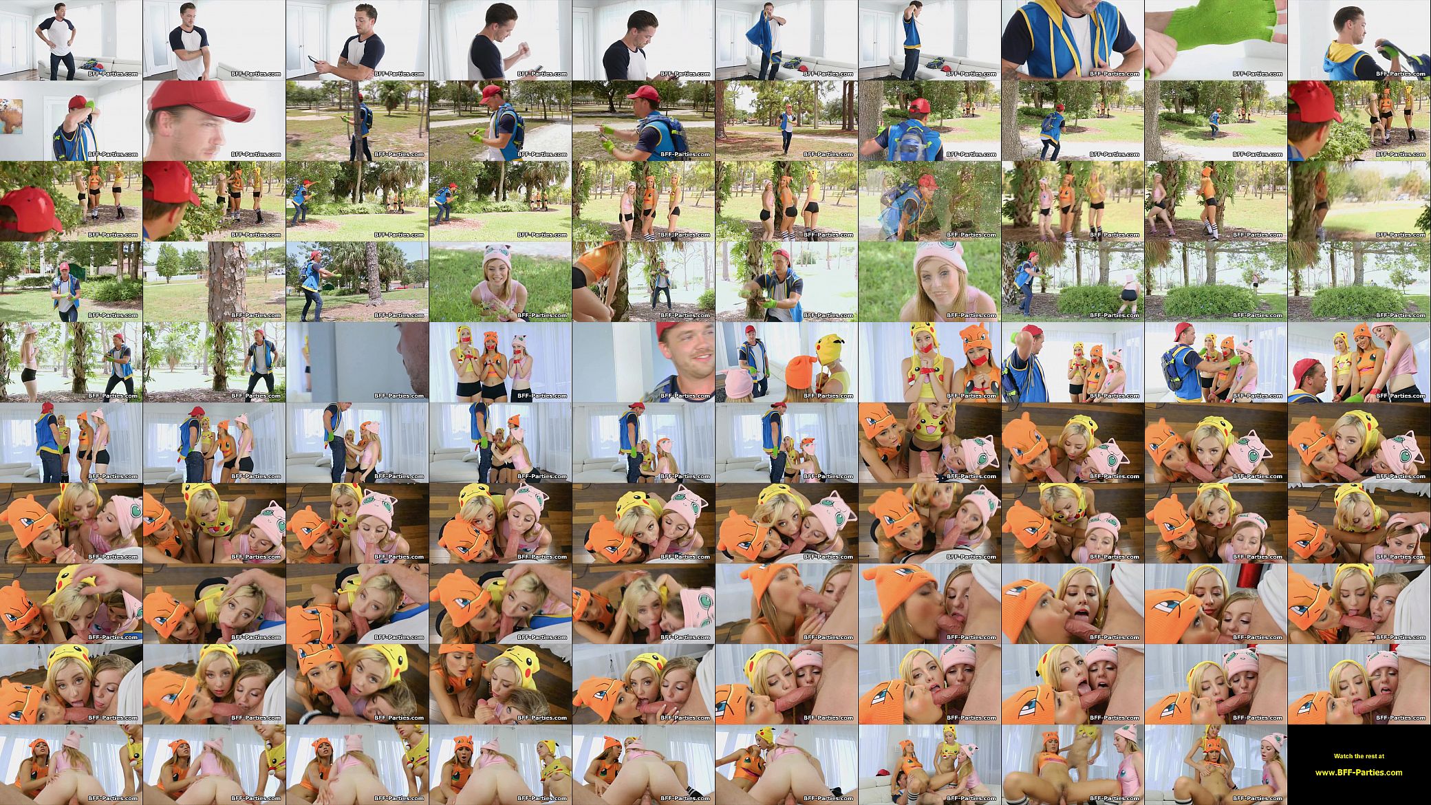 Fucking three blonde teen PokeHoes 预览图