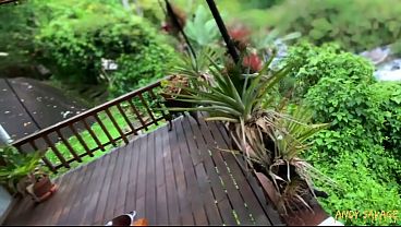 Impregnating big ass asian in the rainforest POV