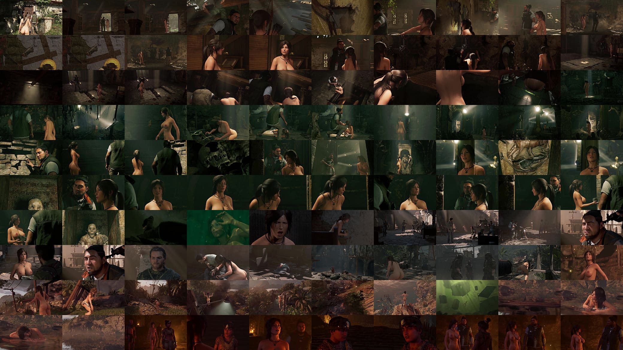 Lara goes Primal - Nude Lara All Cutscenes Movie Part 6 预览图