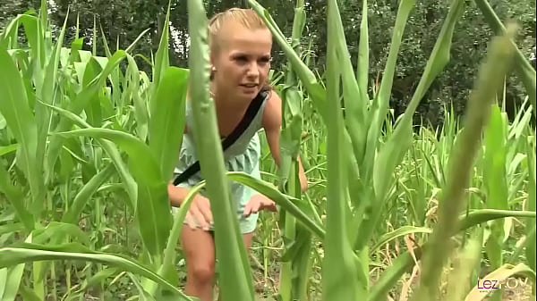Lewd blonde lesbian teens eat each other out and use their sex toys outdoor