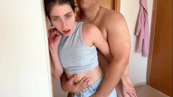 My boyfriend's boss fucks me however he wants, in exchange for giving my boyfriend a vacation; sex in jeans with a mature man