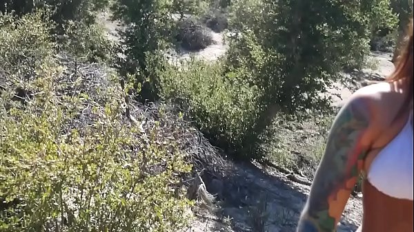 Felicity Feline fucks, sucks and gets fingered by parkranger outdoors