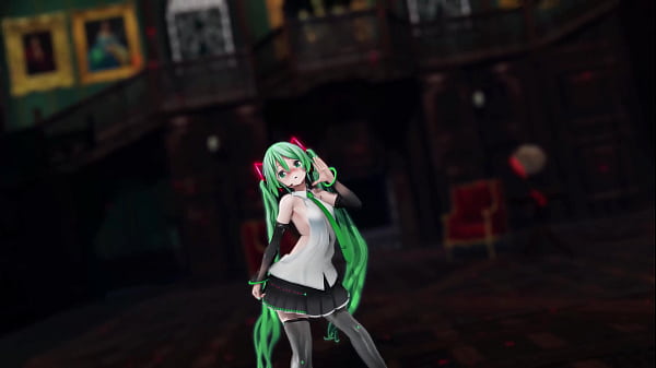 Miku Hatsune Undress Dance Hentai Pussy Plug Toy Reversible Campaign Song MMD 3D Green Hair (CLIP)