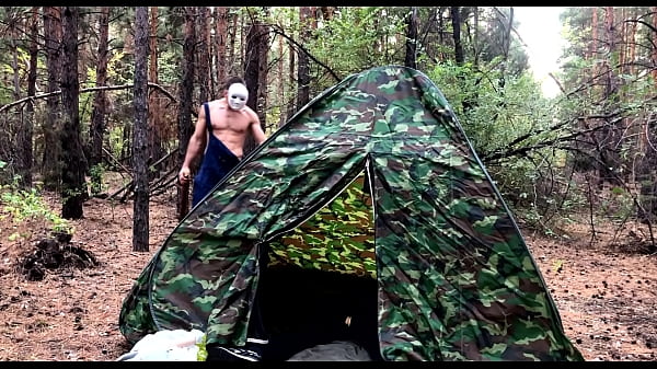 Download Video - Masked Villain Fucks Tired Tourist in Tent &sol; HORROR PORN &sol; Russian gay