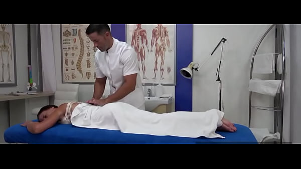 Dirty masseur fucks very passionate with busty hot latina cumming inside her tight pussy