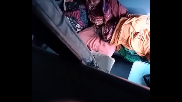 aunty boobs in train