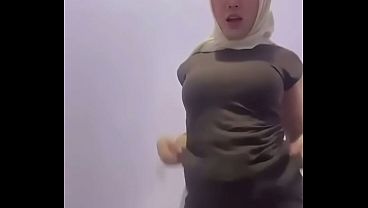 Malay hijabi slut with massive tits fingering her wet cunt till she squirts