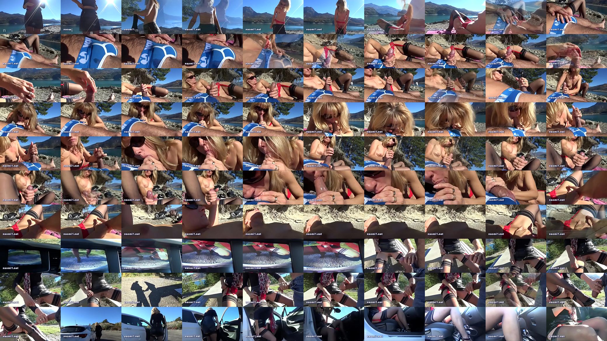 slut Naomi and Nico on a public beach 预览图