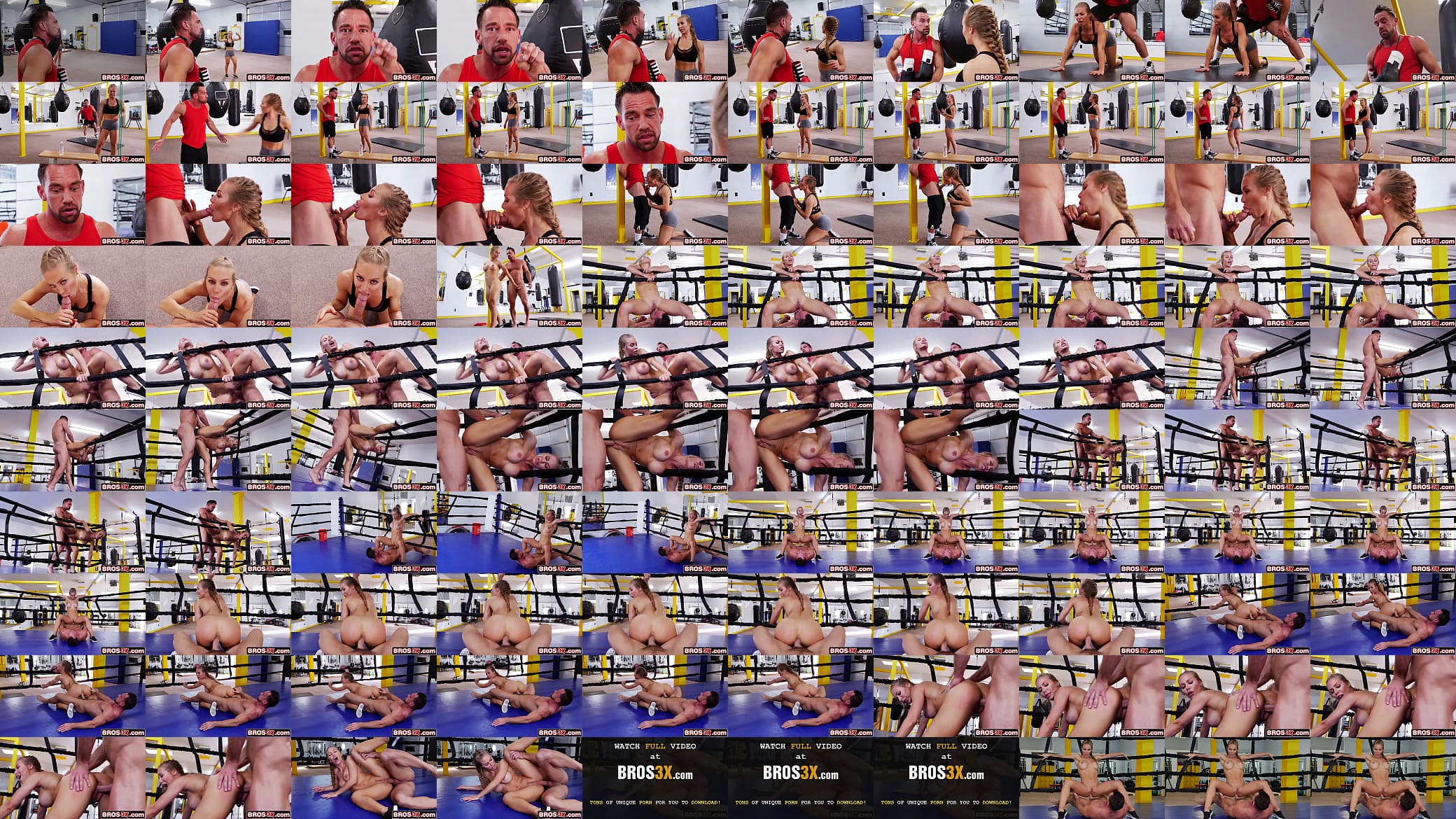 Horny Blonde Bimbo Fucked In a Boxing Ring By Her Trainer 预览图