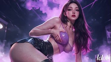 韓国人の女の子の尻を犯して、彼女の青白い顔に射精した。[AI]
