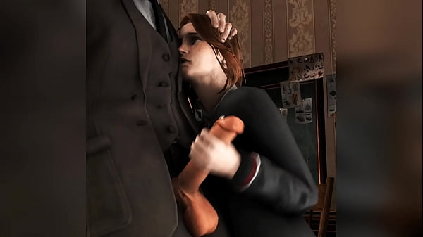 Hermione Granger jerks off Draco Malfoy's cock ...