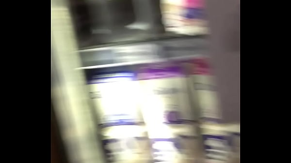 sexy blonde girl flashes in 7-11