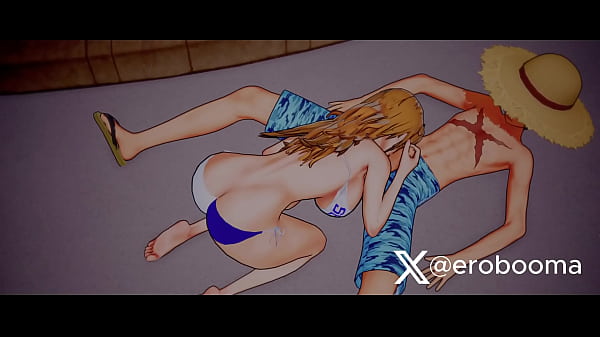 One Piece Luffy and Nami have sex at the Beach