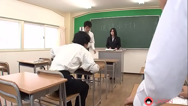 Two Asian dudes get down on the sluts wet pussy