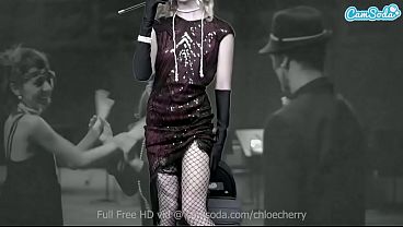 Chloe Cherry masturbates on the Sybian in her Roaring 20's outfit