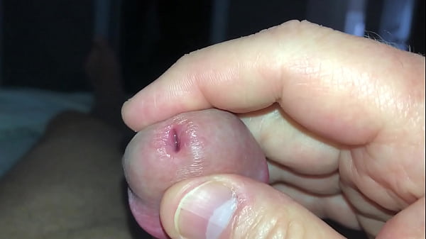 Small cock precum and cumshot