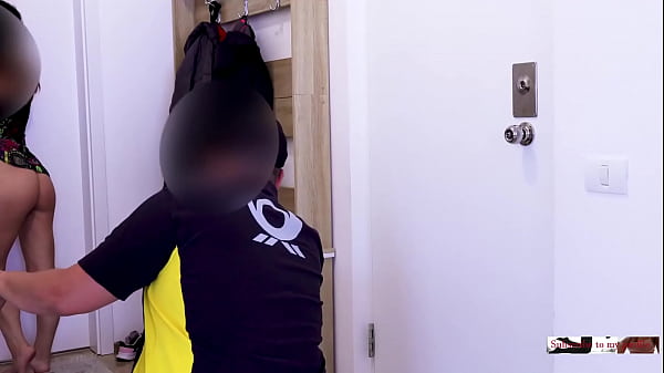 delivery guy get a handjob  tip from horny customer