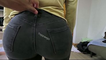 sexy big pawg ass in jeans then bb fuck