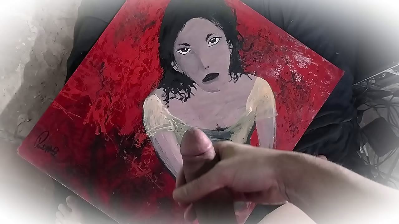 Masturbaci&oacute_n con retratos de mujeres pintados a mano - Fart - POV Masturbacion - Cum - Caballero Sexy Numero Uno - Solo - Pene Grande