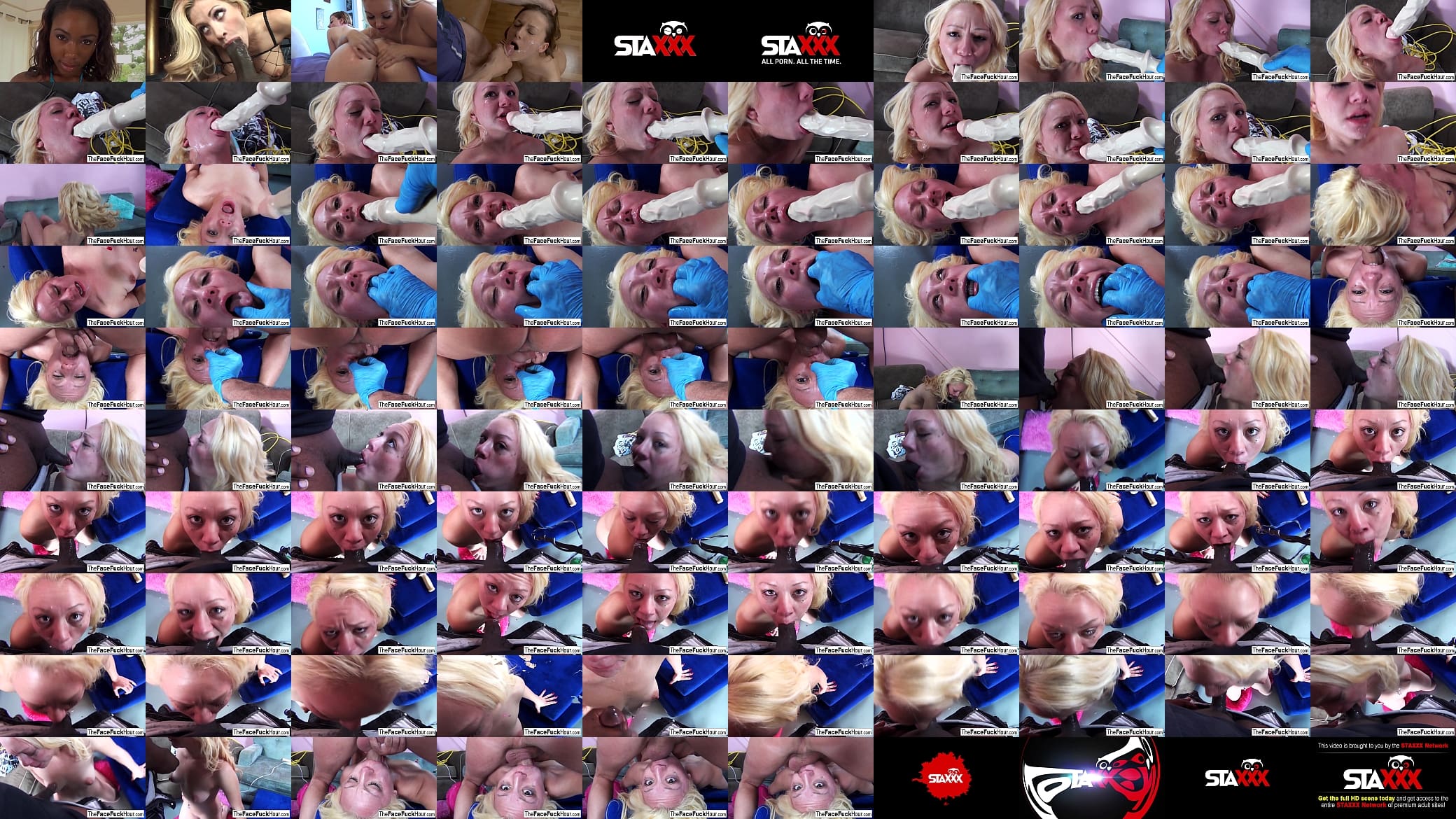 Cute blonde chick gets her face wrecked by two cocks 预览图