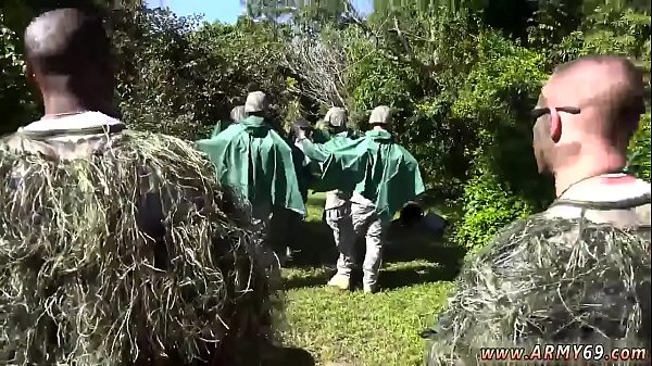 Horny army men naked gay Taking the recruits on...