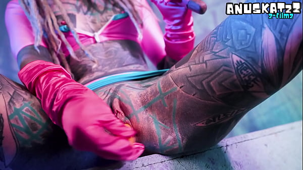 Tattoo Solo: Double Penetration with Toys, Anal Masturbation & ATM – Goth