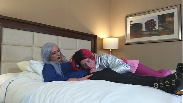Trans Woman Sucks Sexy Crossdresser's Huge Cock