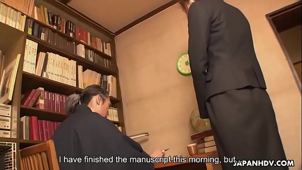 Cock craving Japanese office babe seduces an older dude