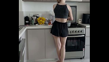 Cum on my wife’s shorts while they were cooking.