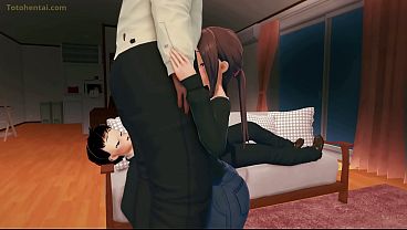 La maestra de las bromas Takagi-san siendo infiel delante de su marido