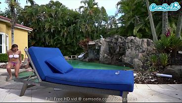 Sexy Amateur JC Wilds Gets Busted Masturbating Then Fucked By Pool Guy