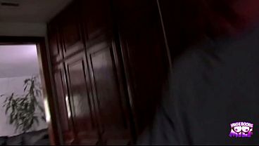 A lecherous young brunette with small tits loves cumshot over her face