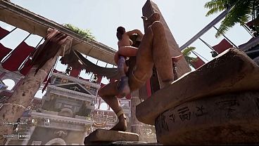 The ancient statue woke up and began to pound Lara in all her holes, filling her with sperm. 3D Hentai Game