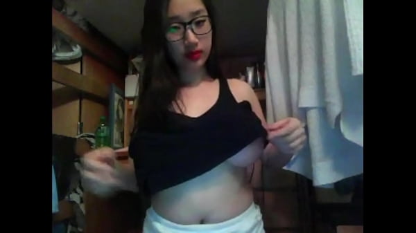 Nerdy Asian show her big tits to study partner - Watch Part2 on myteencamxxx.com