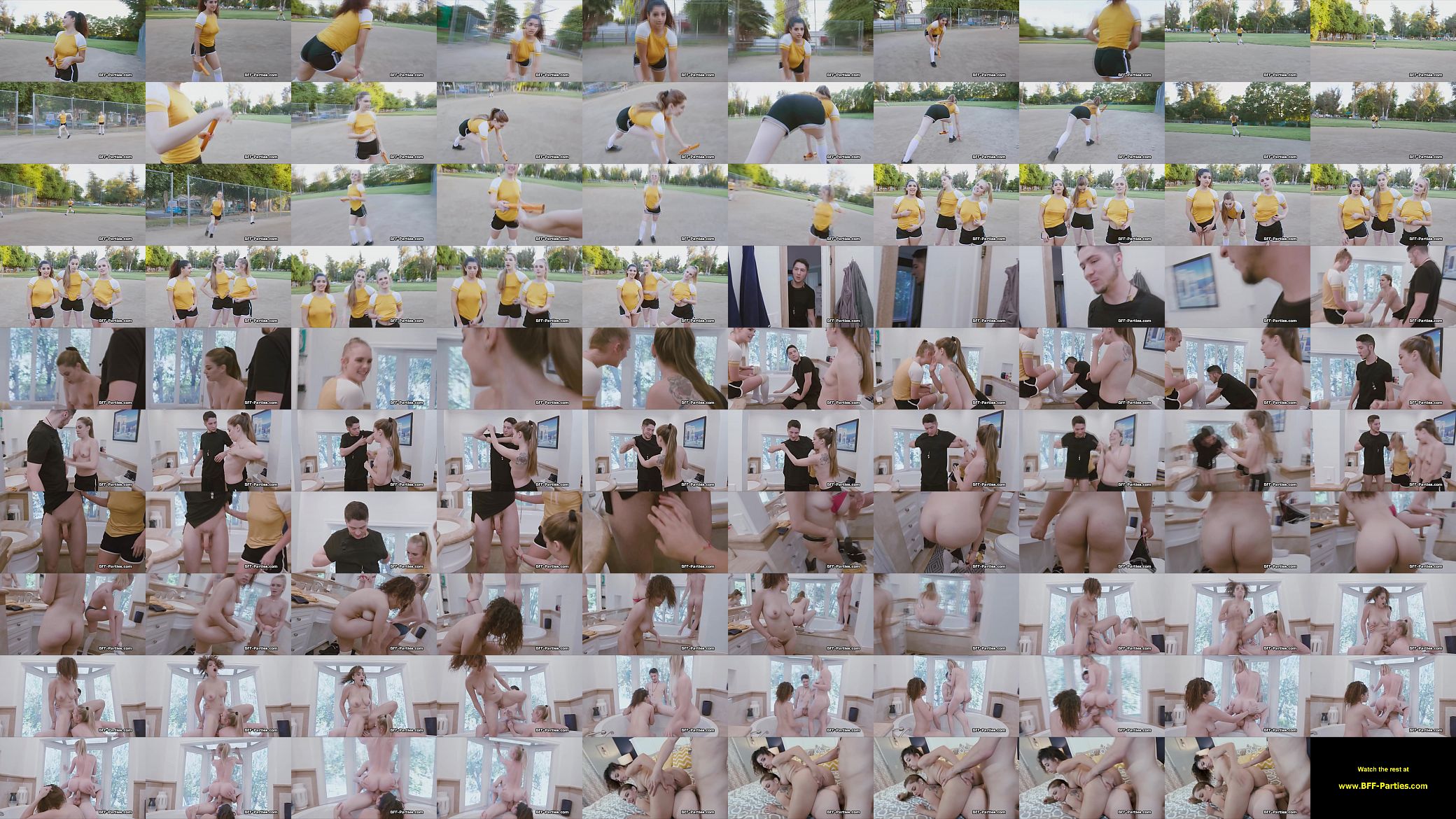 Sexy athletes sharing big cock in the bathroom 预览图