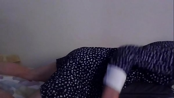 Download Video - Secretary crossdresser sexy in blue shirt dress