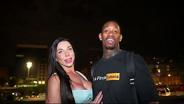 A Brazilian woman has sex in the streets of Barcelona with a BBC