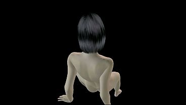 Animated 3D Porn - Very Beautiful Girl Masturbating with Banana till Orgasm