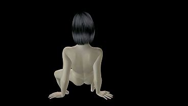 Animated 3D Porn - Very Beautiful Girl Masturbating with Banana till Orgasm