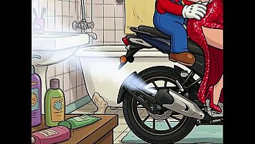 Mario and Jessica test the bike