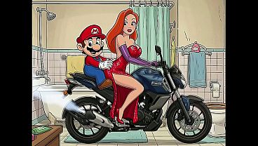 Mario and Jessica test the bike