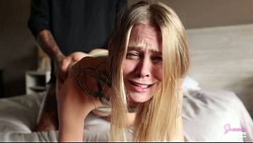 A Blonde With a Teenage Body Gets Fucked by Her Latino Best Friend