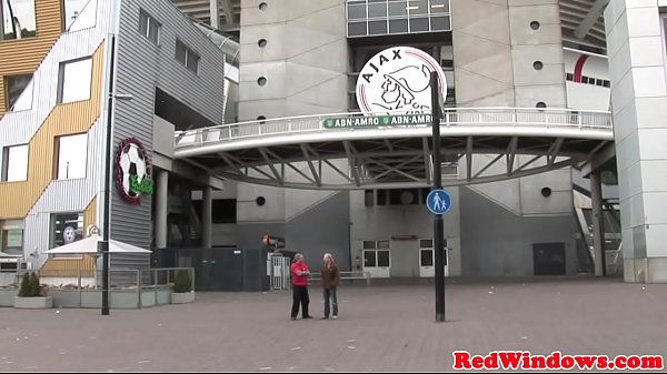 Pierced dutch hooker facialized after blowjob