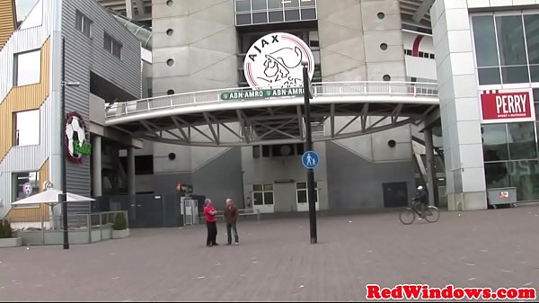 Pierced dutch hooker facialized after blowjob